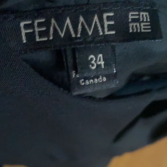 Femme Black Midi Dress (Size 34) - Picture 3 of 4